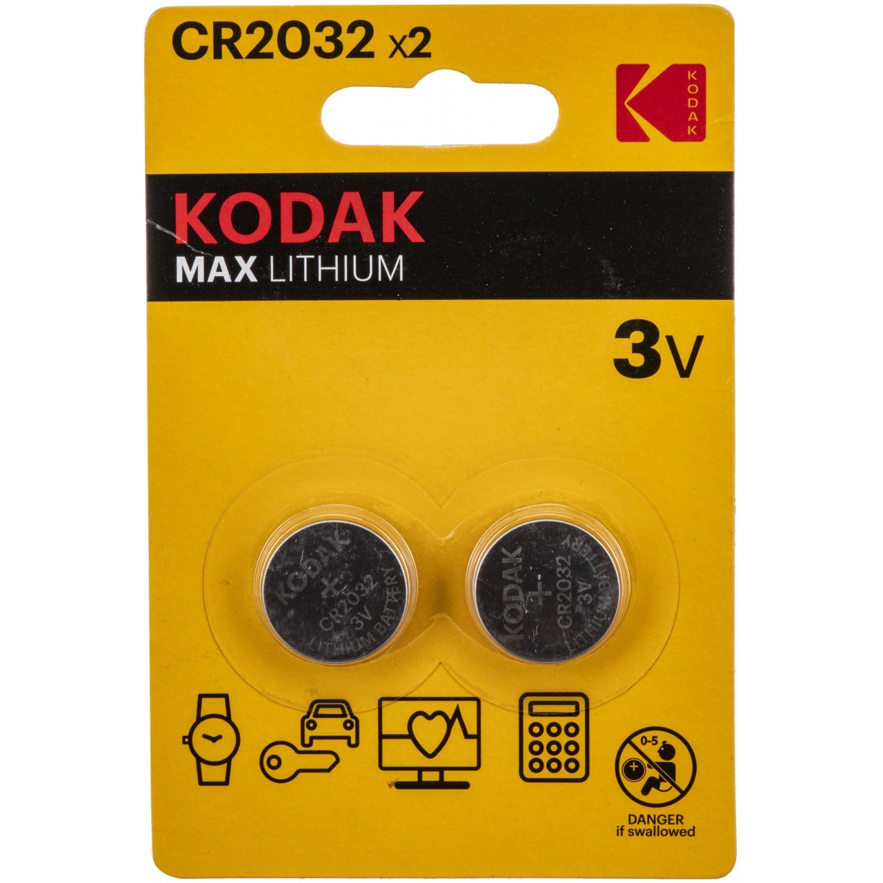 Батарея Kodak Max Lithium CR2032, 2 шт.