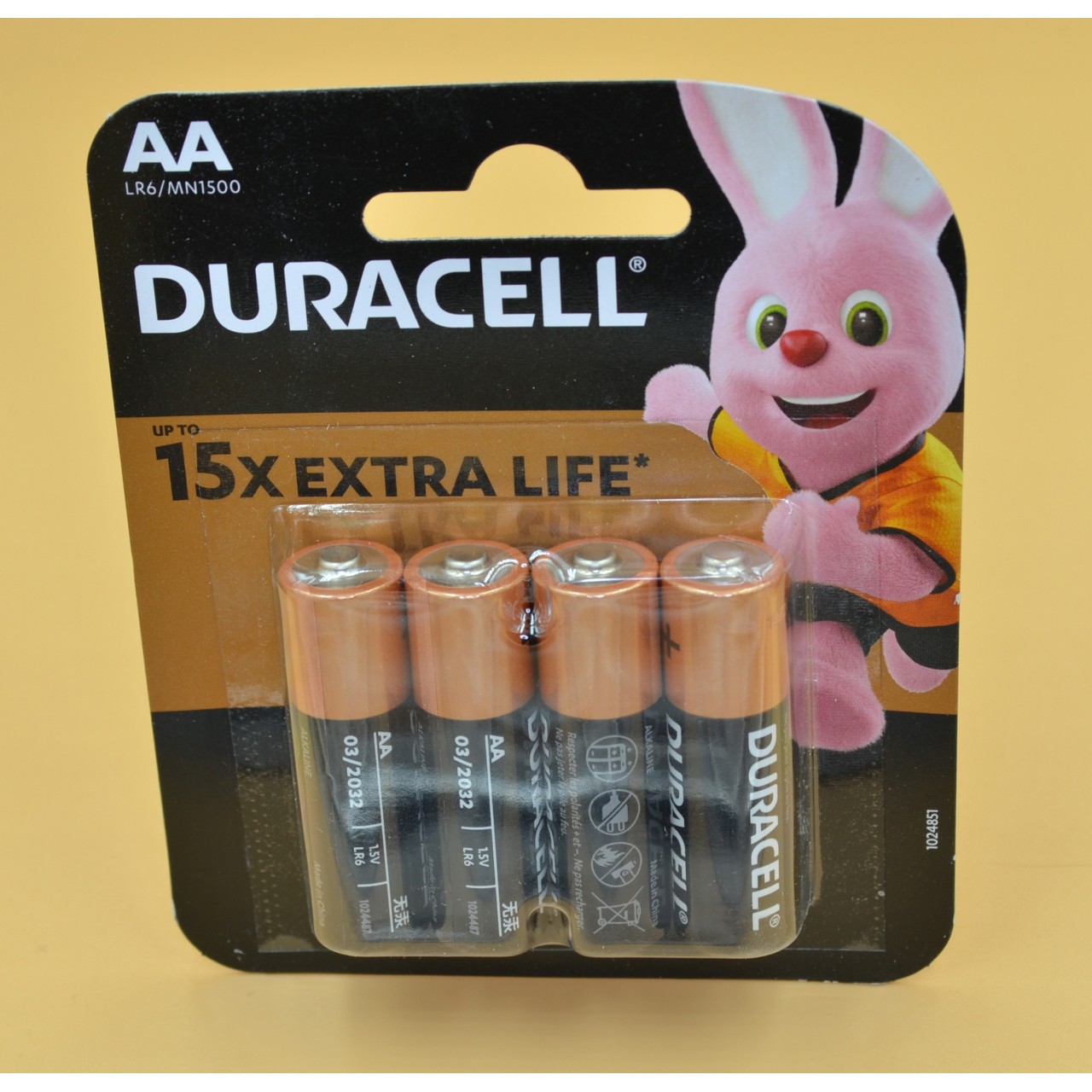 Батарея AA DURACELL LR6- 4BL MN1500 (4шт в упаковке) (12/48)