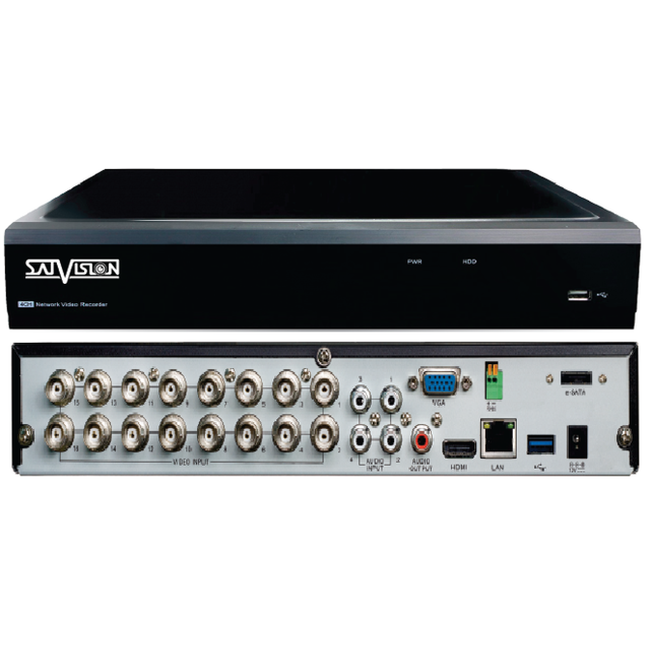 Гибридный 16-х канальный видеорегистратор SVR-6115P v3.0